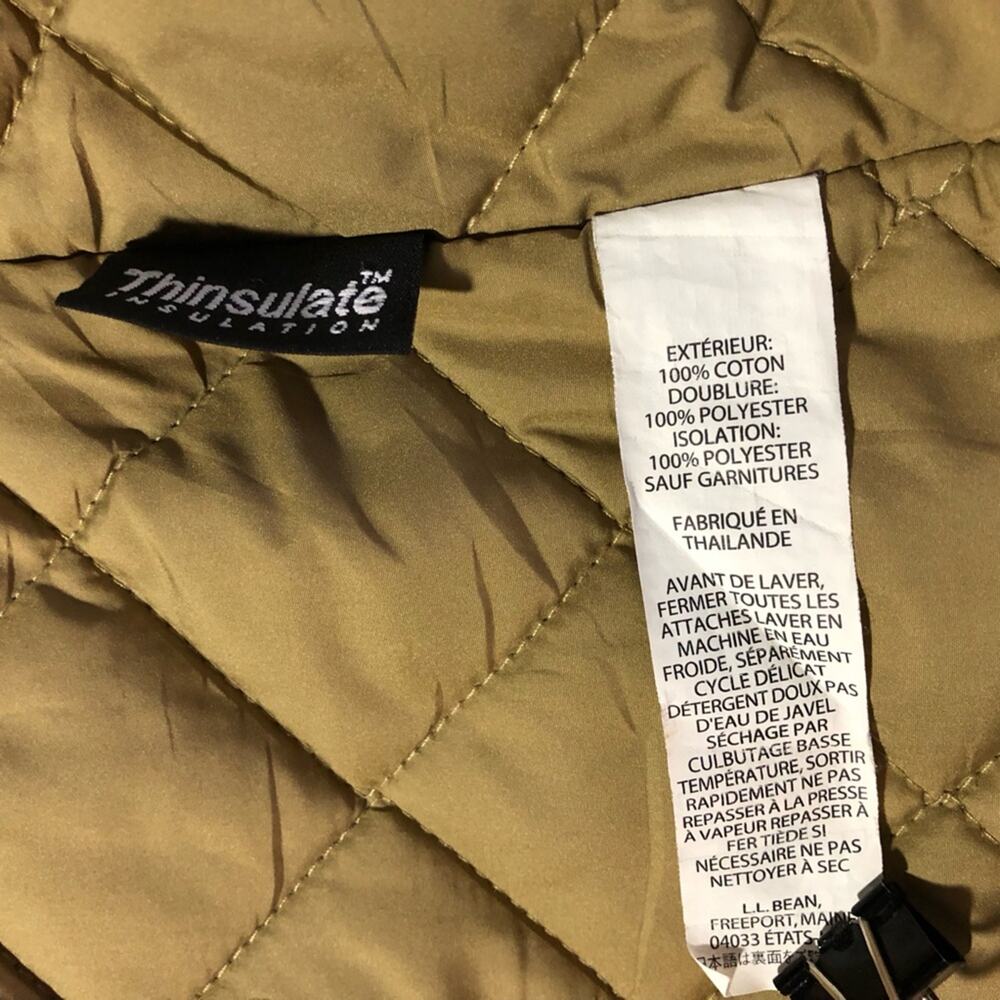 LL Bean womens plum purple quilted chore barn coat L corduroy trim 267097 lined - Picture 11 of 16